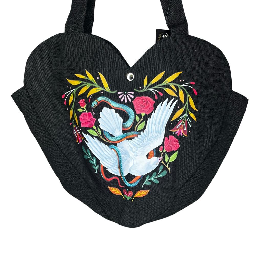 OwlCrate Serpent & Dove Heart Tote Bag - Shelby Mahurin April 2026 YA Box Item